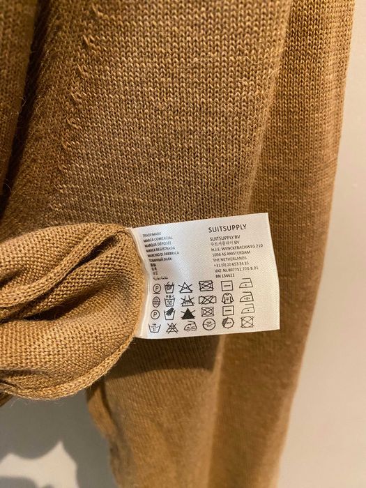 Beżowy, Kamelowy Golf, SuitSupply, 100 % Camel Wool, L+/XL