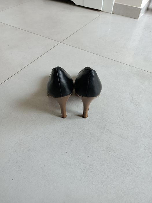 Buty szpilki na platformie czarne sesja