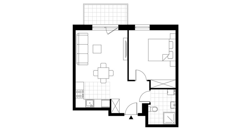 2-pokojowe mieszkanie 45 m² + balkon - Widok 4