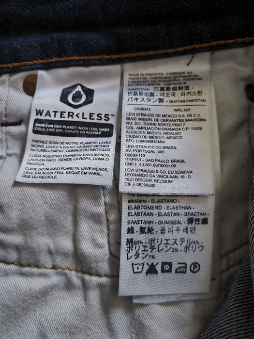 Оригинальные Levi's 512 Slim Taper — Тёмно-синий Индиго (Strong)