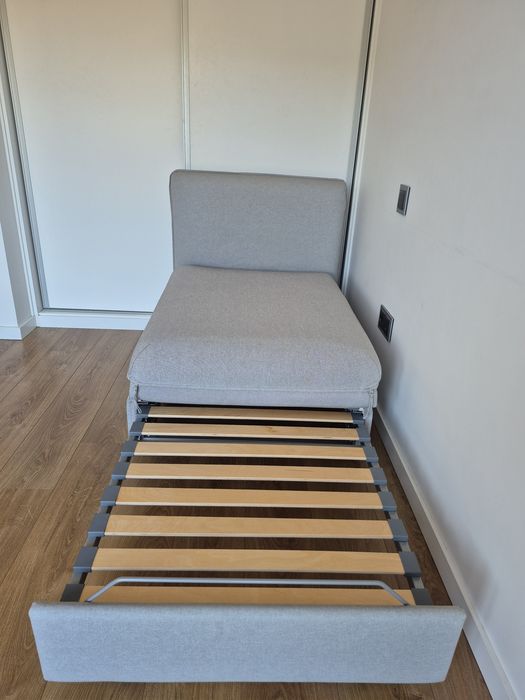 Sofá-Cama IKEA VALLENTUNA Cinza Claro | Como Novo