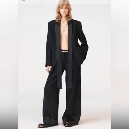 Брюки зара  zara   сатиновими  вставками