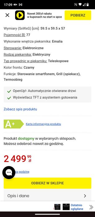 Sprzedam piekarnik Amica