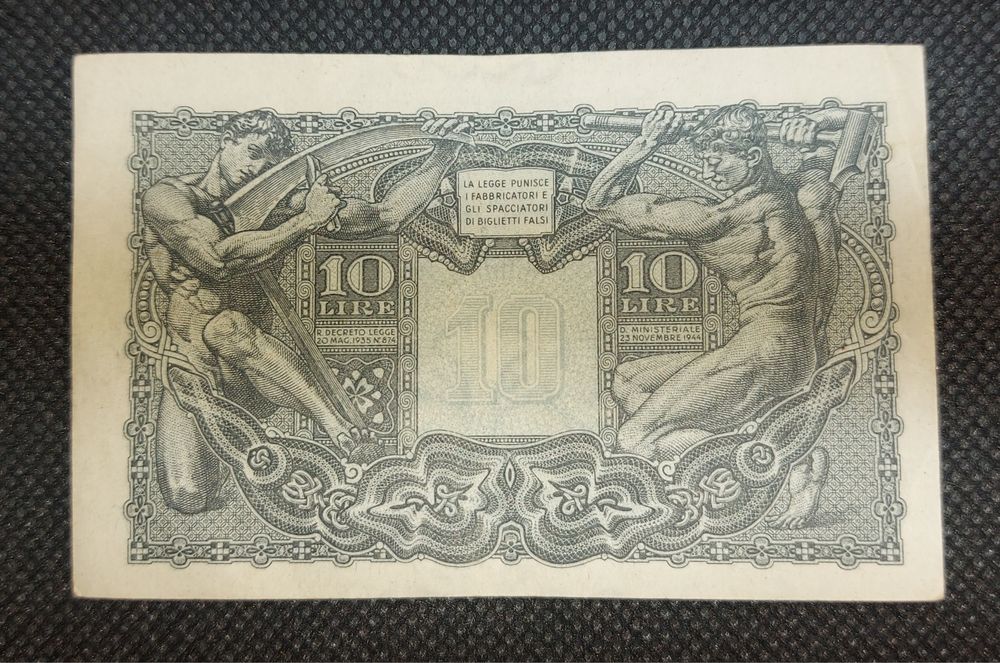 Nota de 10 liras 1944