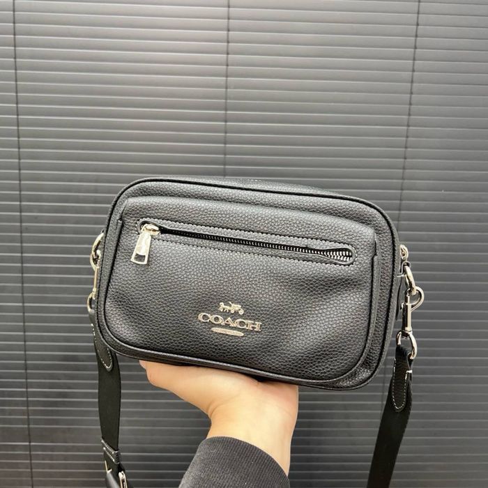 Мужская сумка кроссбоди coach с натуральной кожи коач чоловіча сумка