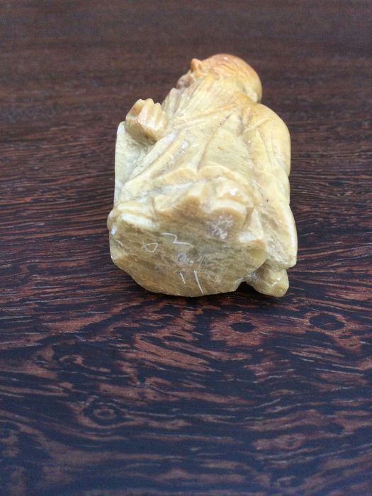 Escultura Buda Chinesa Pedra Dura China Séc XIX 6,5 cm