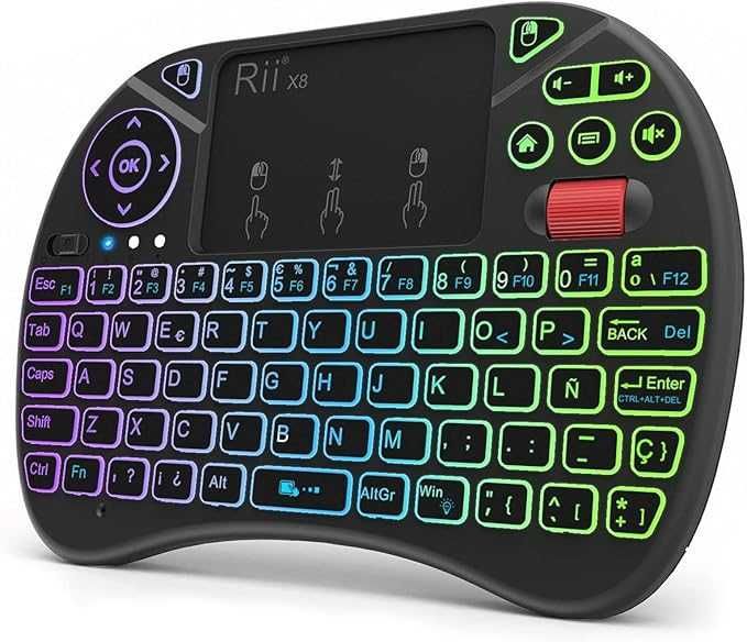 Rii X8 Mini bezprzewodowa klawiatura, z ekranem dotykowym 2,4 GHz