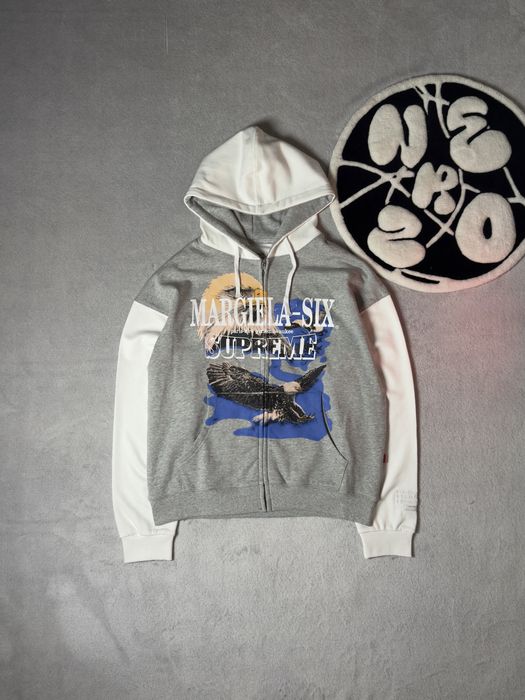 Худі Supreme x MM6 Maison Margiela Zip-up Hoodie "Grey" S-L