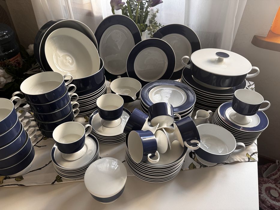Rosenthal столовий чайний сервіз 99ел, розенталь, кобальт, вінтажний