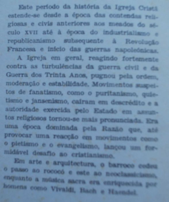 A Igreja e A Idade da Razão (1648/1789) - 1 Edição Ano 1966