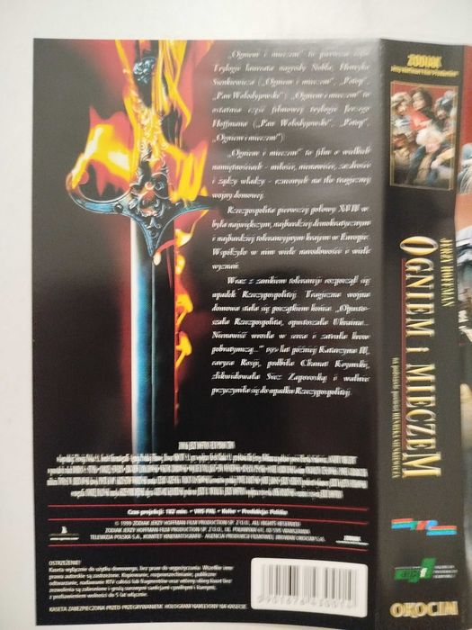 Ogniem i Mieczem VHS Jerzy Hoffman