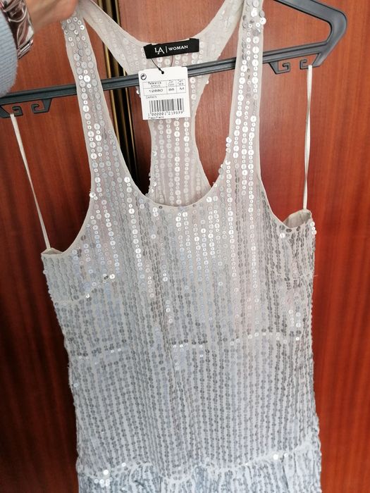 Túnica/ vestido com lantejoulas