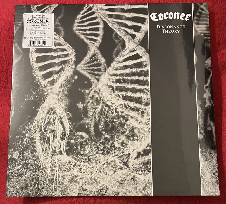 Coroner - Dissonance Theory LP Deep Blood Red Vinyl limited to 300