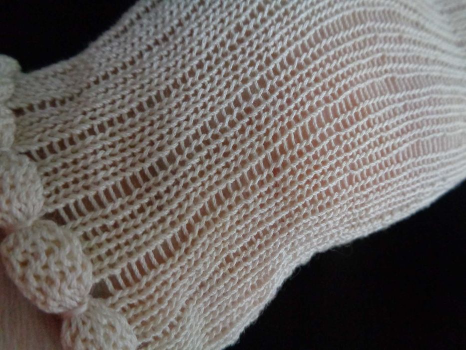 рукавички весільні ажурні шовк 27см