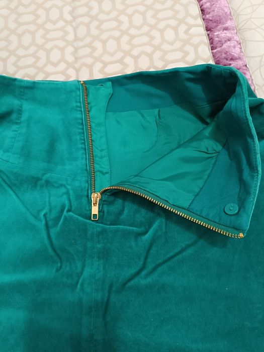 Minisaia verde veludo tamanho 38