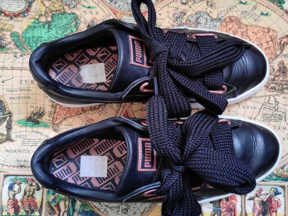 Классные кожаные кроссовки Puma. Размер 38,5, 25см.