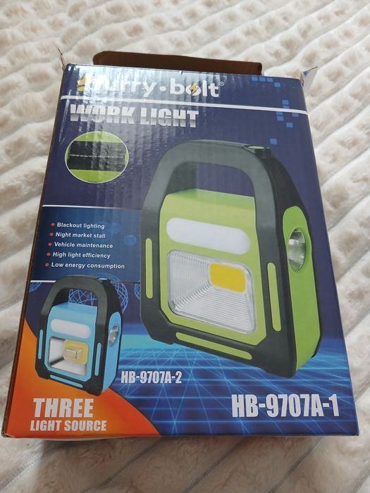 Ручний світлодіодний акумуляторний ліхтар Hurry bolt HB 9707 LED із сонячною батареєю