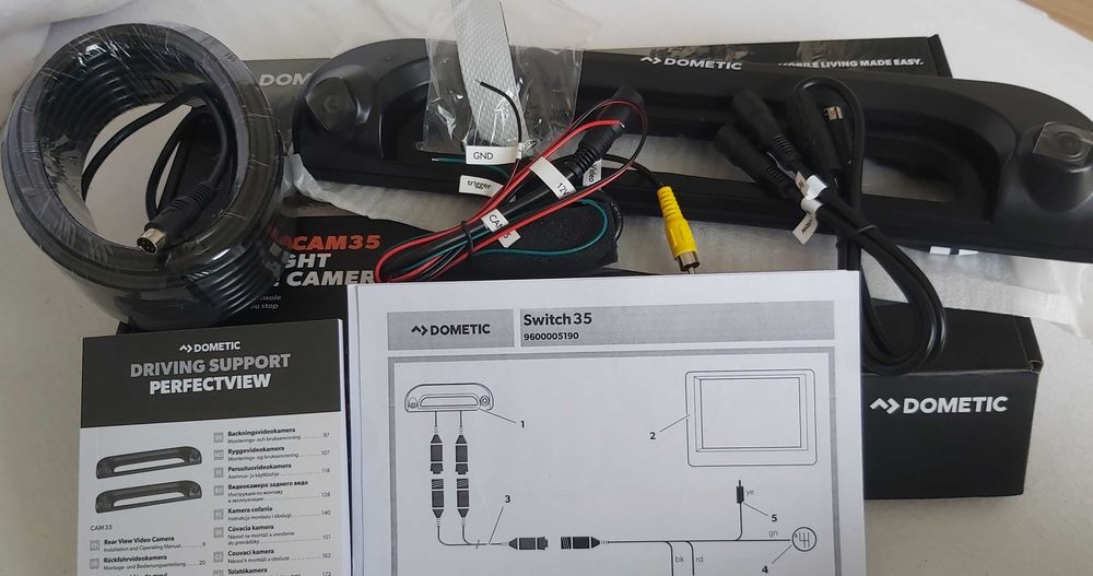 Podwójna Kamera Dometic TwinNav CAM35 brake light console NOWA