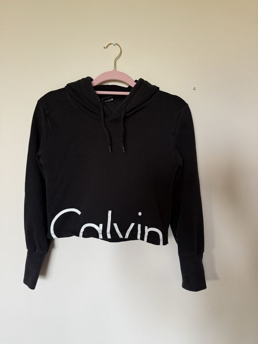Bluza crop top z kapturem, r. XS, Calvin Klein