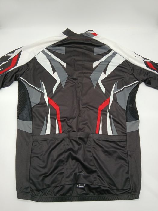 Polo desportivo ciclismo preto vermelho branco  Decathlon XL