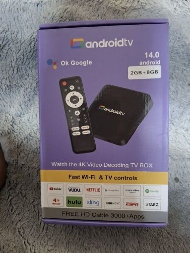 Box TV android 14 2GB+16 GB 4k Wi-fi