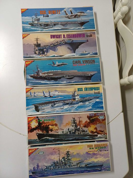 Porta-aviões EUA e navios Alemães da 2ª guerra mundial 6 unidades