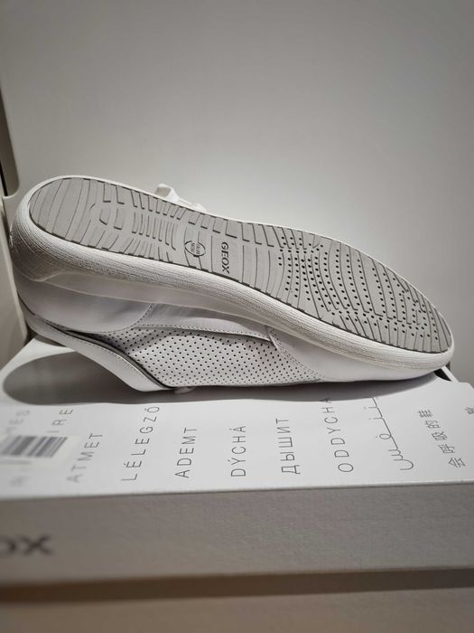 Geox D myria C NOWE białe sneakersy 38 skóra naturalna