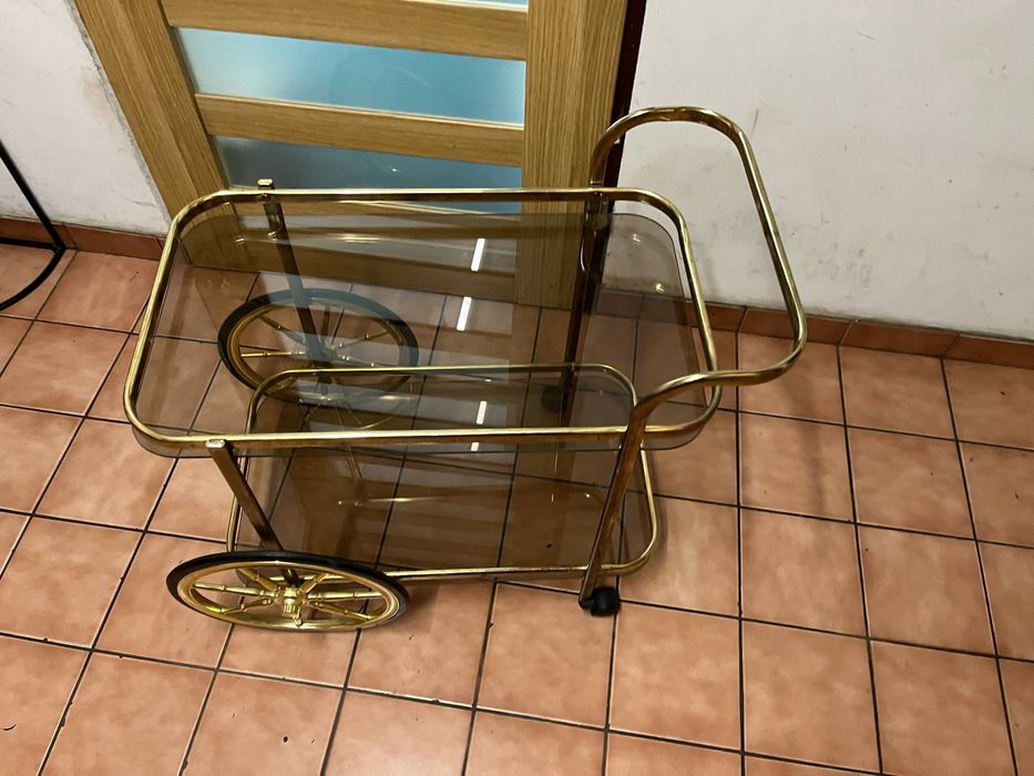 Barek wózek mosiężny lata 70/80