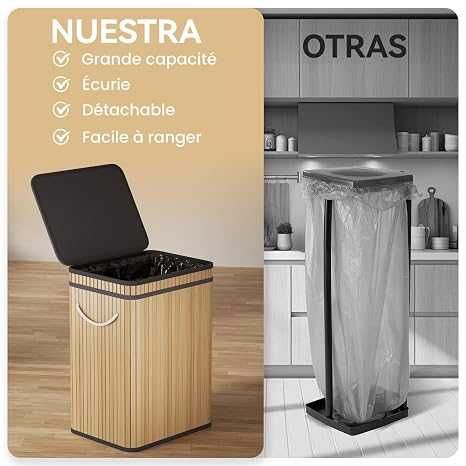 Caixote do lixo grande de 80 litros