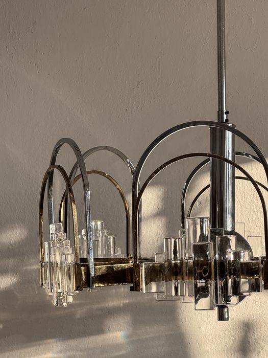 Włoska lampa wisząca vintage – Gaetano Sciolari