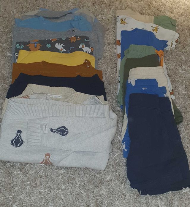 Paka ubrań dla chłopca rozmiar 86 - 40 sztuk