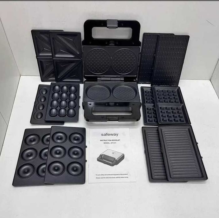 НІМЕЦЬКА Вафельниця 7в1 2200 Вт Zepline ZP-811 Мультимейкер 7 насадок