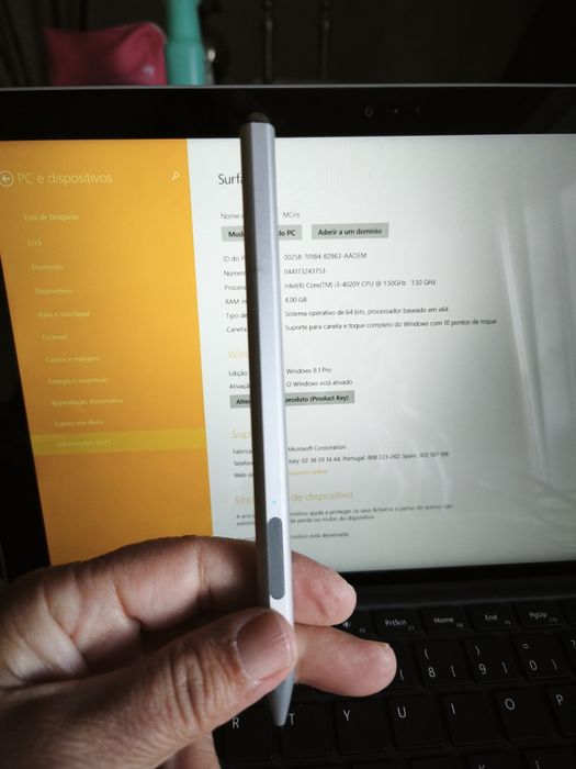 Surface Pro (1.ª geração) incluí teclado