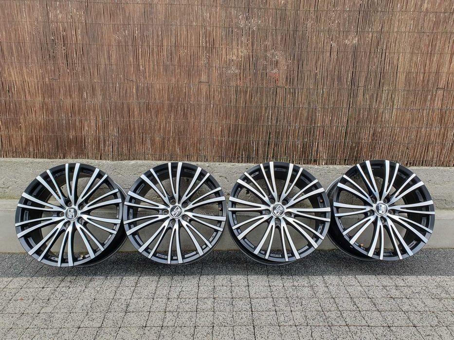 4x Alufelgi 19-stki VW, Audi 5x112mm czarny mat+ poler!