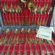 столовый набор Gold plated cutlere