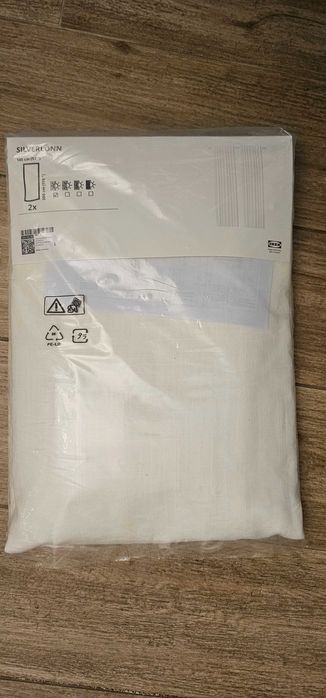 Firana biała na taśmie Silverlonn ikea 2x2szt
