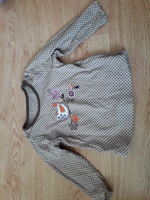 bluzeczka 80 beżowa brązowa