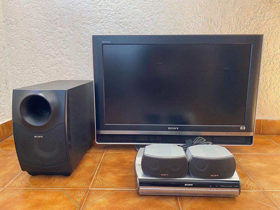 TV Sony Bravia 32” + Sistema Som Sony + DVD – Funcional
