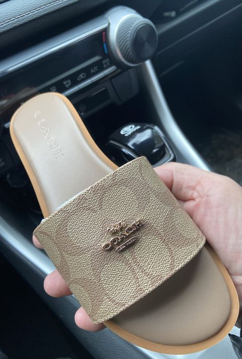 Шлепанцы Coach женские шлепки Коач