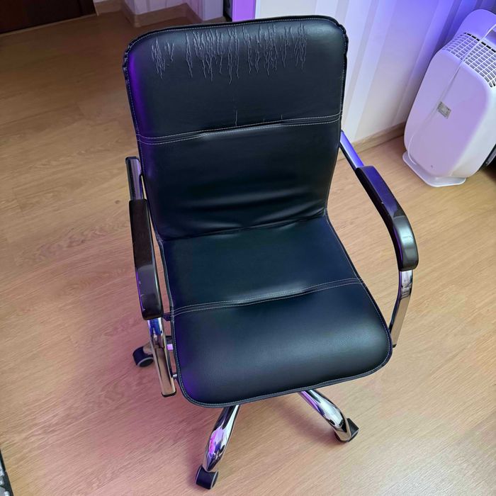 Кресло AMF Самба-RC хром орех Скаден черный Б/У