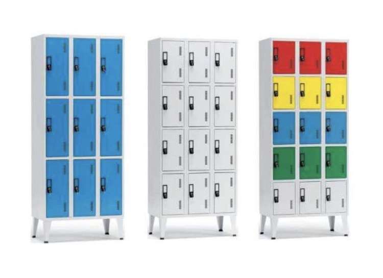 Armário Vestiário com Cacifos Metálicos Várias Medidas e Cores Novo