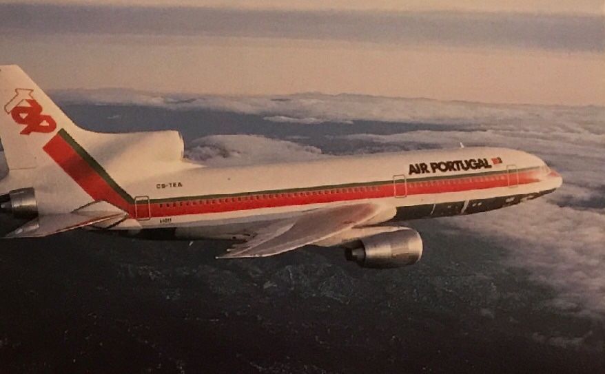 Cinco postais de aviões da TAP