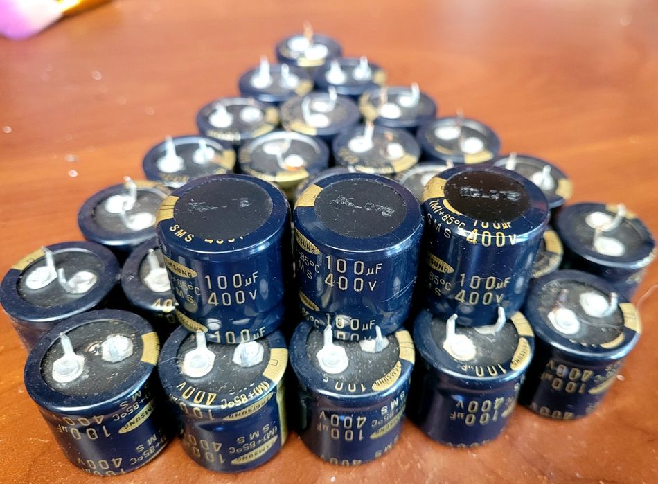 Конденсатор 100mF 400V 25x2  samsung 5mm