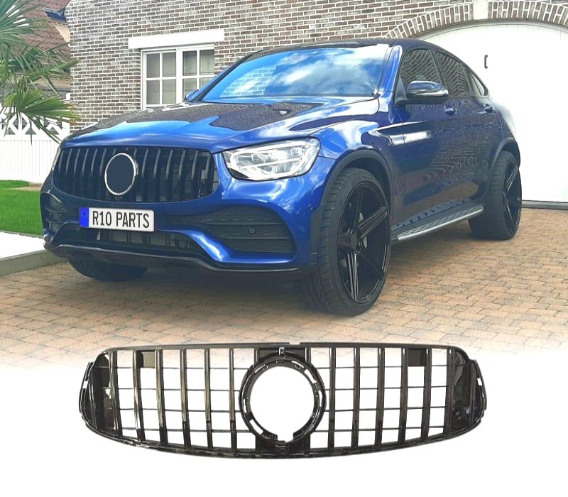 GRELHA FRONTAL MERCEDES CLASE GLC X253 C253 19-22 LOOK GT PRETO