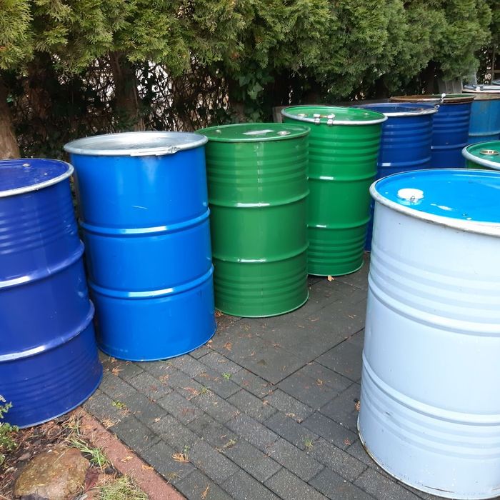 #Beczka metalowa 200 litrów po  spożywce#