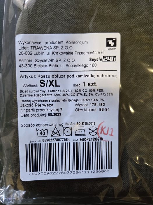 Koszulobluza pod kamizelkę ochronną