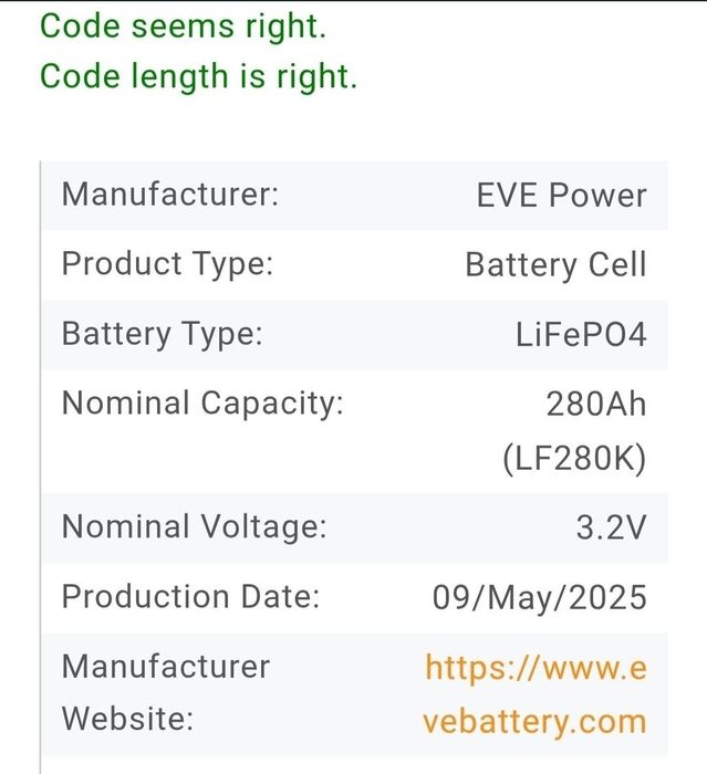 Lifepo4 EVE ,Catl - 3.6 кв, 314A - 4кв,збірка Акумулятор 12 v соняшних
