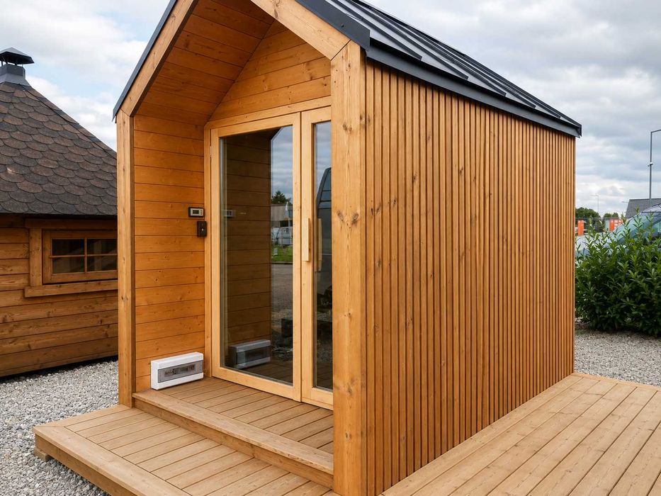 Sauna ogrodowa z piecem elektrycznym