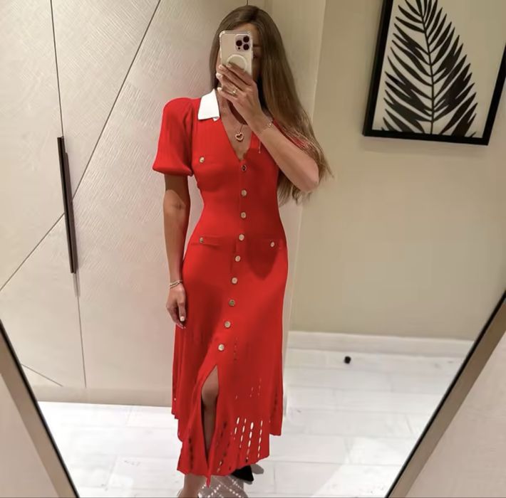 Неймовірне шикарне вязане плаття С