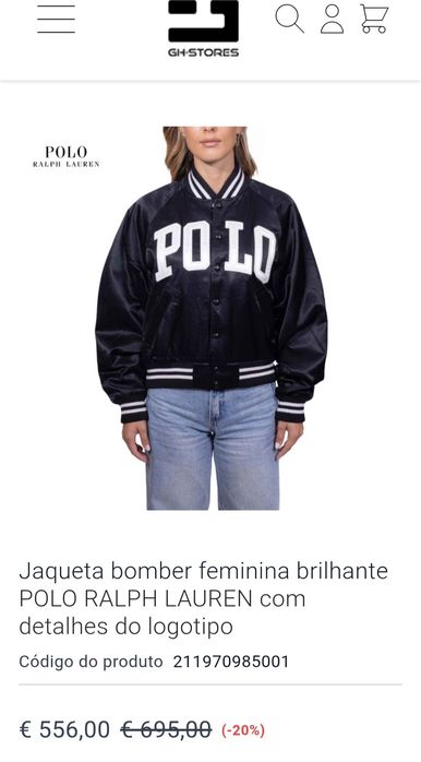 Casaco/ bomber da Polo Ralph Lauren, novo, S/M